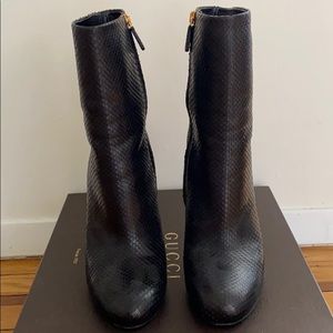 Gucci Python Leather Booties